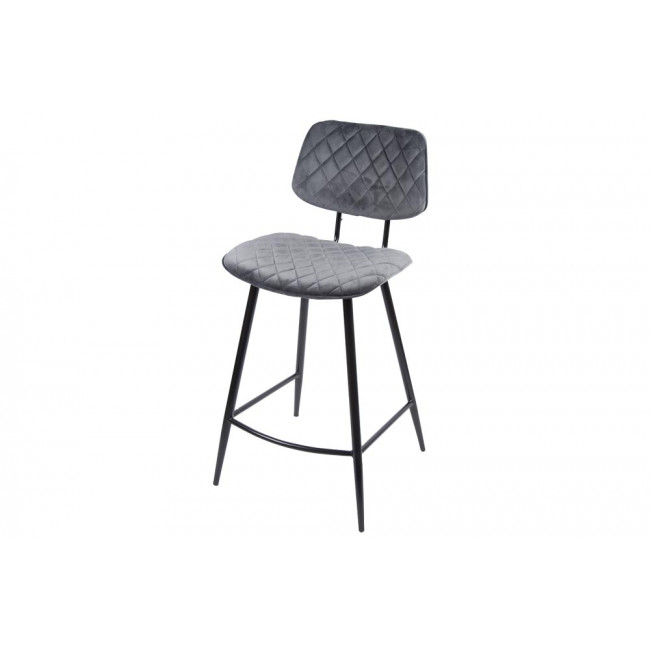Bar stool Sakado, grey, H95x45x53cm, seat height 67cm