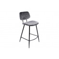 Bar stool Sakado, grey, H95x45x53cm, seat height 67cm