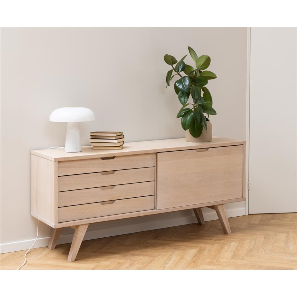 Sideboard Alina, oak veneer, H72x160x45cm