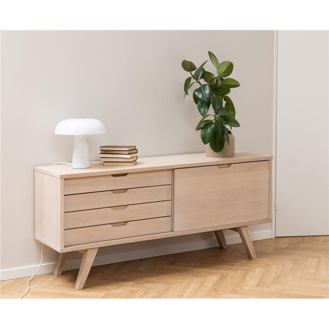 Sideboard Alina, oak veneer, H72x160x45cm