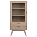 Display cabinet Alina, oak veneer, H145x72x36cm