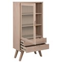 Display cabinet Alina, oak veneer, H145x72x36cm