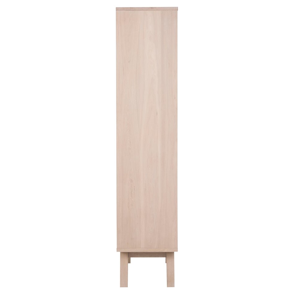 Display cabinet Alina, oak veneer, H190x72x42cm