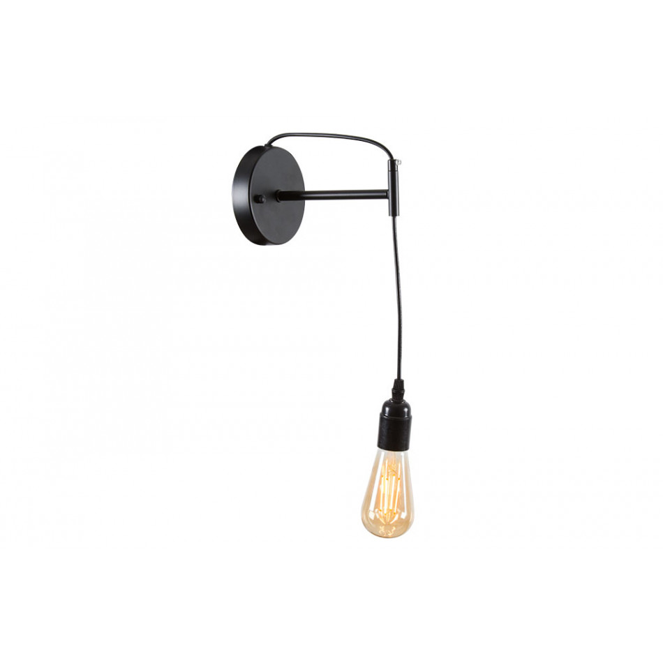 Настенный светильник Ridler, черный, E27 40W (max), 12x19x36cm