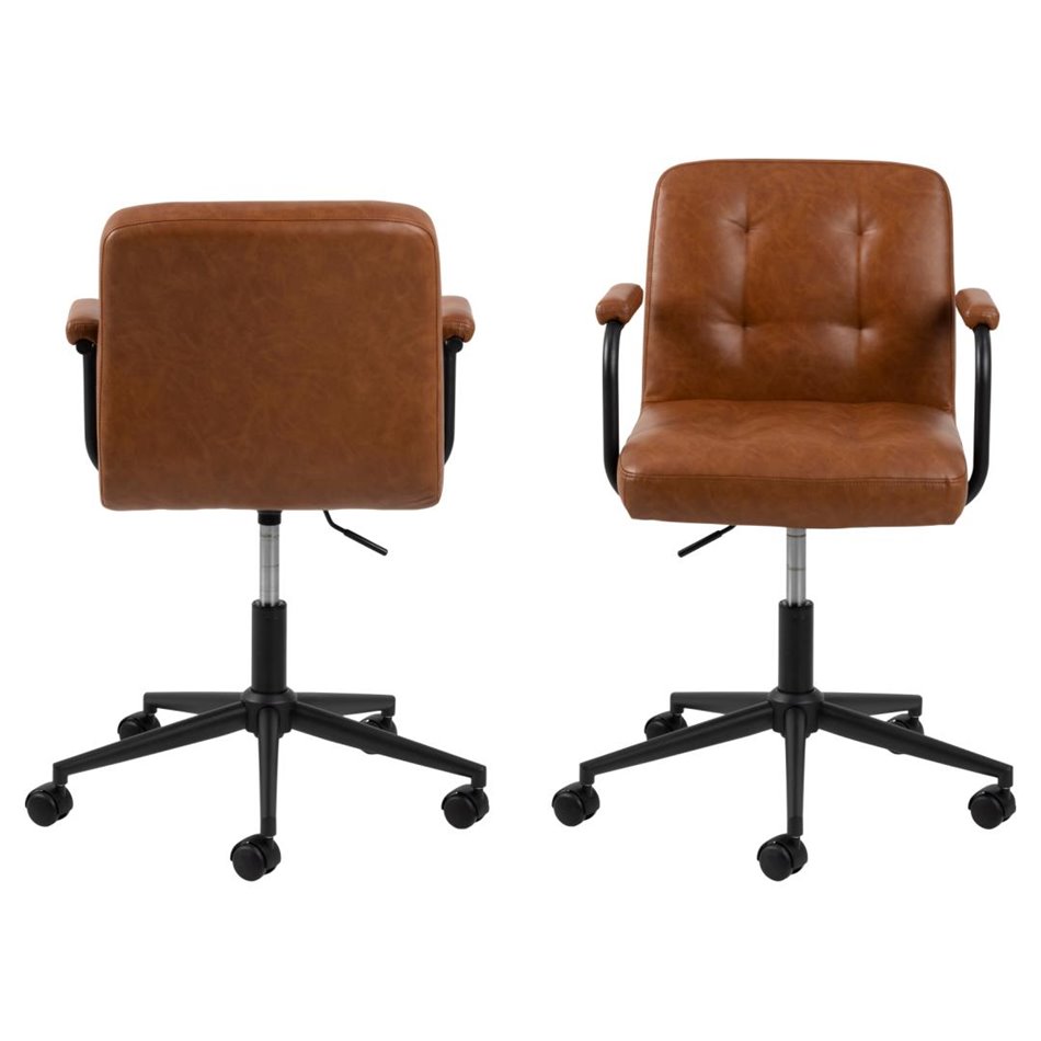 Офисное кресло Acos, коричневое, H80-90см, D55см, высота сиденья 48-58см