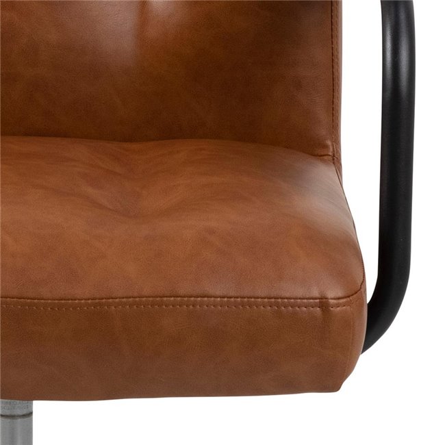 Office chair Acos, brown, H80-90cm, D55cm