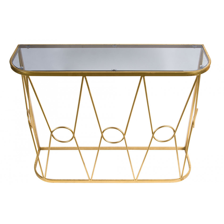 Side table Bosko M, golden, 90x26.5x70cm