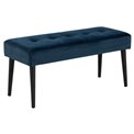 Bench Aglory, blue, H45x95x38cm, seat height 45cm