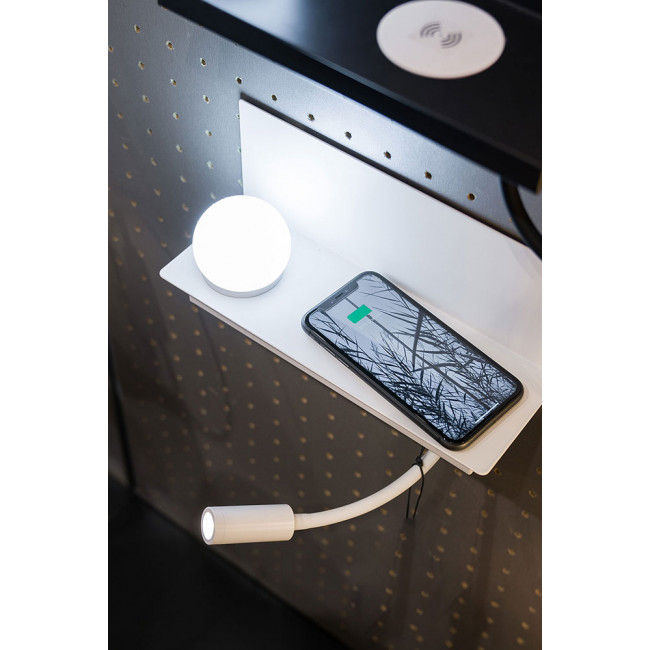 Настенный светильник Zelva QI/USB, белый, 2 LED 3W, 28x10x13cm
