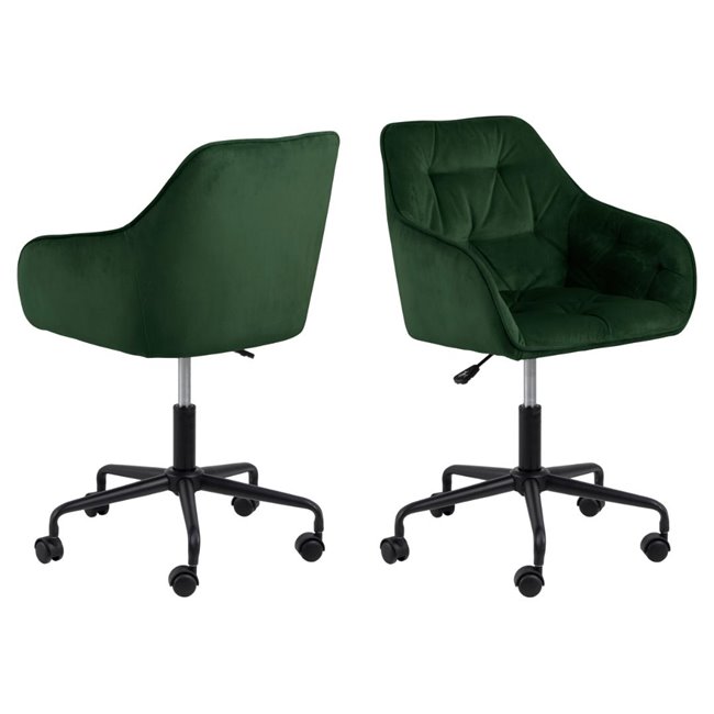 Office chair Arook, green, H88.5x59x58.5cm, seat height 46-55cm