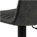 Bar stool Akim, set of 2 pcs, anthracite, H110.5x50x46cm, seat height 60-82cm