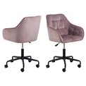 Office chair Arook, dusty rose, H88.5x59x58.5cm, seat height 46-55cm
