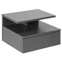 Прикроватный столик Agnlan, серый, H22.5x35x32см