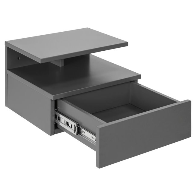 Bedside table Agnlan, grey, H22.5x35x32cm