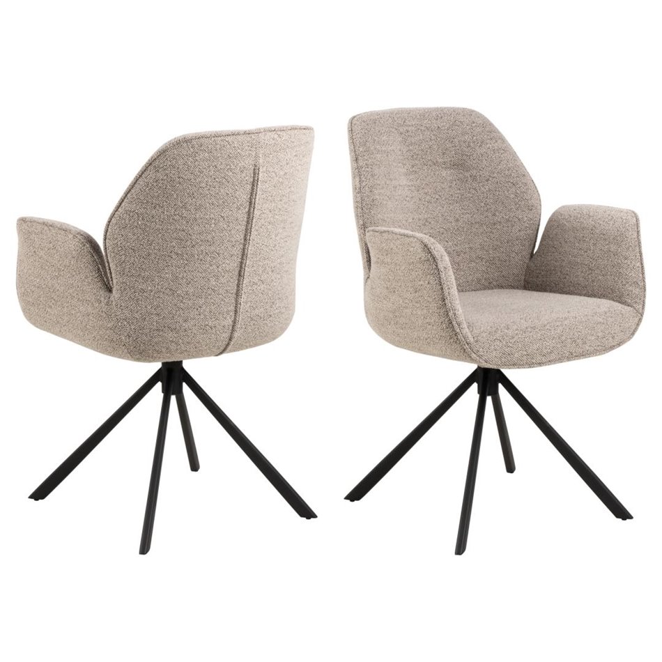 Dining chair Acura, beige, H91x60.5x58.5cm, seat height 51cm