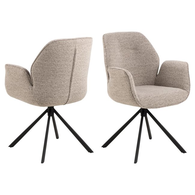 Dining chair Acura, beige, H91x60.5x58.5cm, seat height 51cm