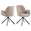 Dining chair Acura, beige, H91x60.5x58.5cm, seat height 51cm