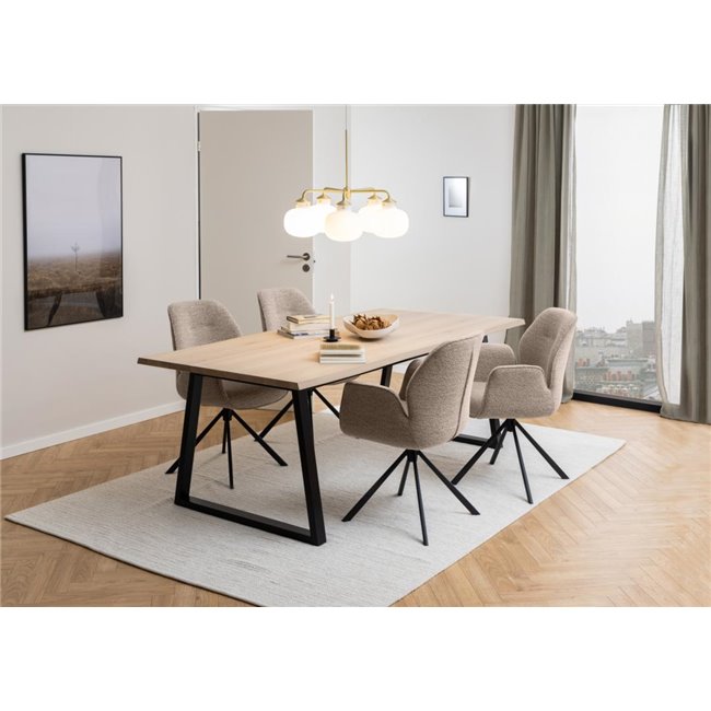 Dining chair Acura, beige, H91x60.5x58.5cm, seat height 51cm