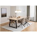 Dining chair Acura, beige, H91x60.5x58.5cm, seat height 51cm