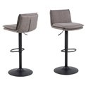 Барный стул Alfynn, комплект из 2 шт., серый-коричневый, H107x44x53см, высота сиденья 68-89см