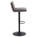 Bar stool Alfynn, set of 2 pcs, grey-brown, H107x44x53cm, seat height 68-89cm