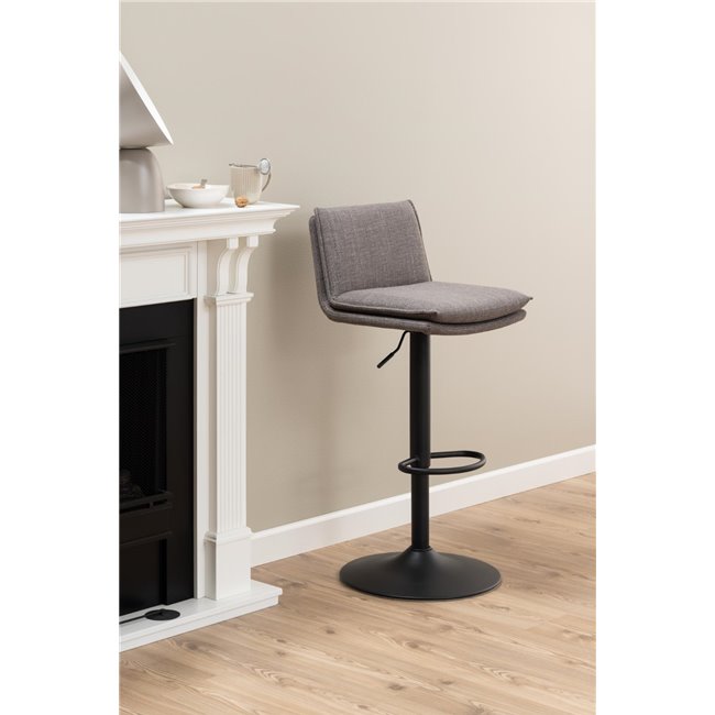 Bar stool Alfynn, set of 2 pcs, grey-brown, H107x44x53cm, seat height 68-89cm