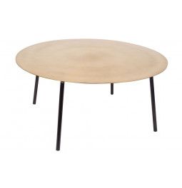 Coffee table Lina, new matt brass, D80xH37cm 