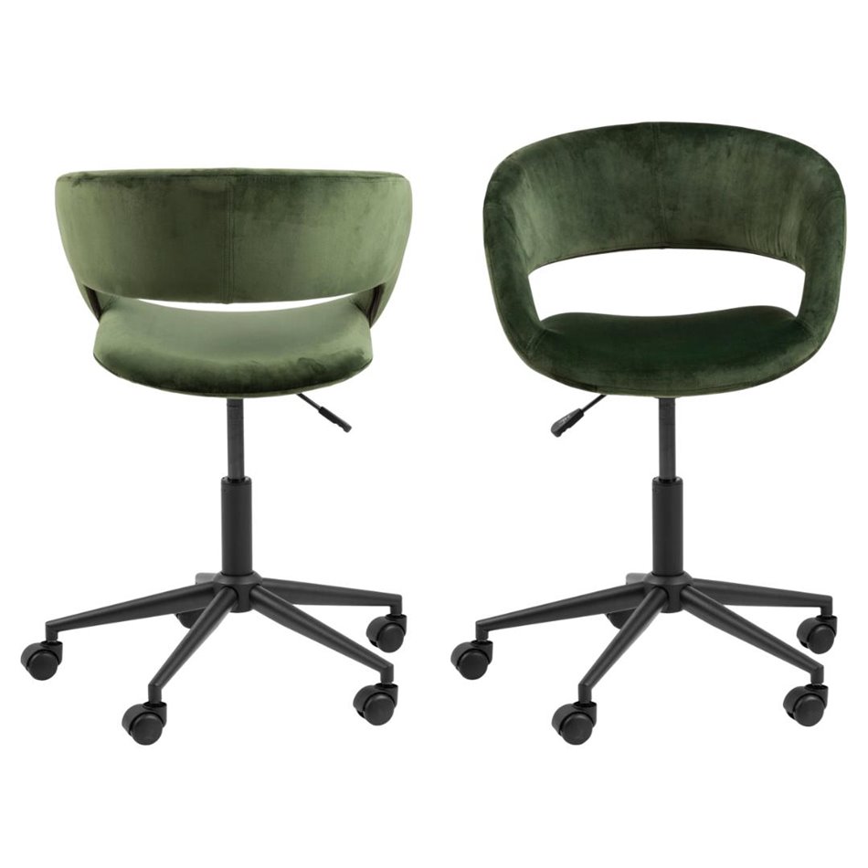 Office chair Argo, green, H87x56x54cm, seat height 42-54cm