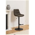Барный стул Aisa, комплект из 2 шт., антрацитовый цвет, H95x47x52.5см, высота сиденья 65-86см