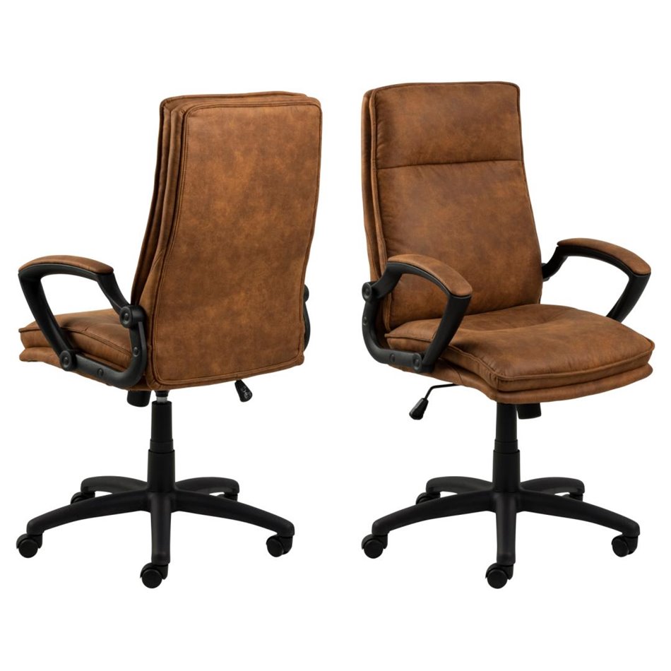 Office chair Acbraid, brown, H115x67x69.5cm, seat height 48-57cm