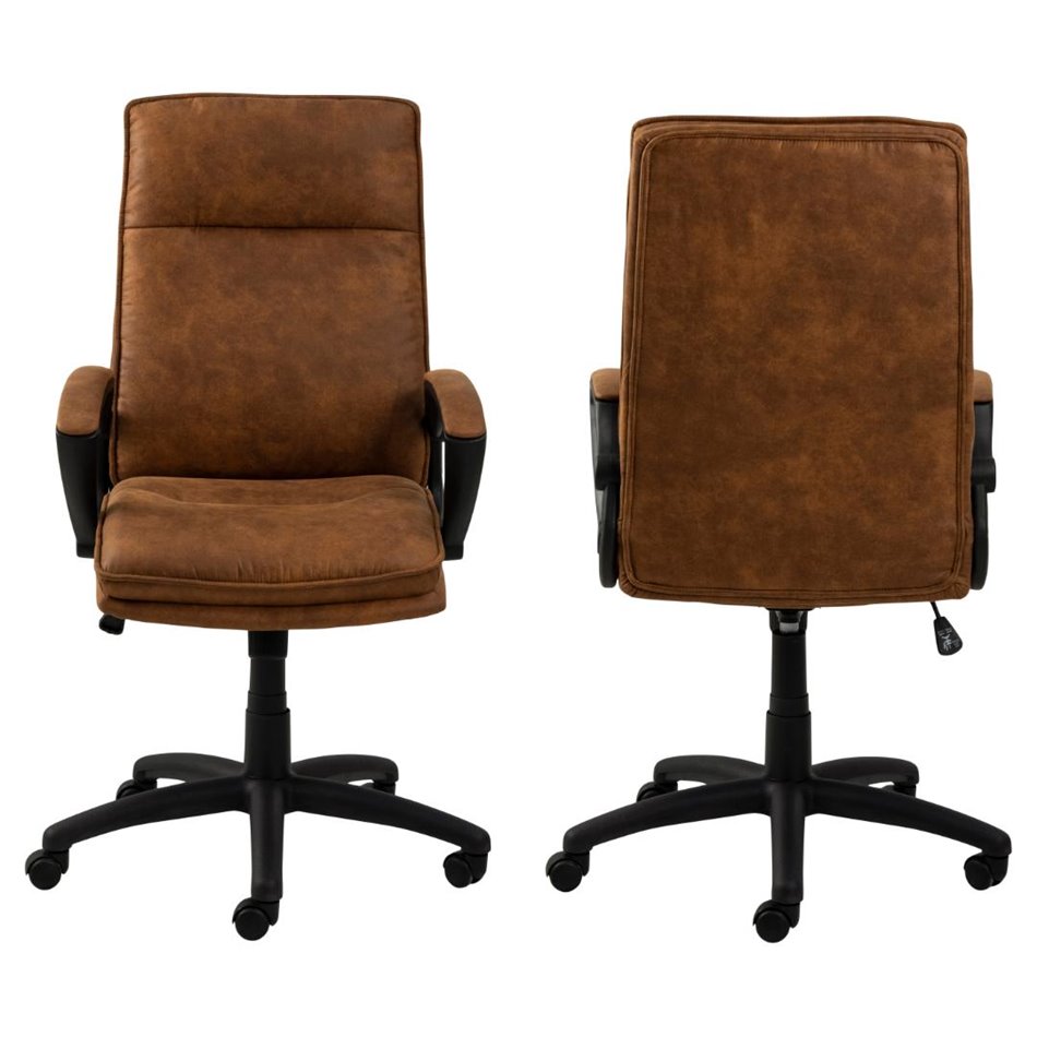 Office chair Acbraid, brown, H115x67x69.5cm, seat height 48-57cm