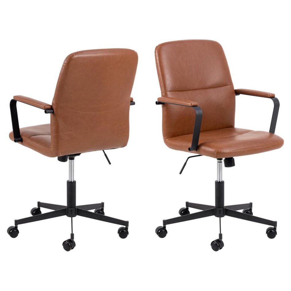 Office chair Alora, brown, H90x57x60cm, seat height 43-53cm