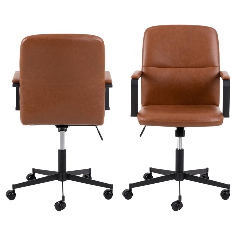 Office chair Alora, brown, H90x57x60cm, seat height 43-53cm