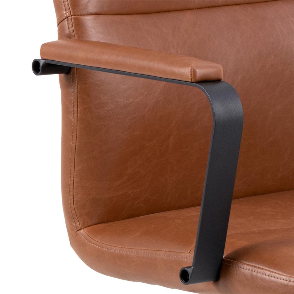 Office chair Alora, brown, H90x57x60cm, seat height 43-53cm