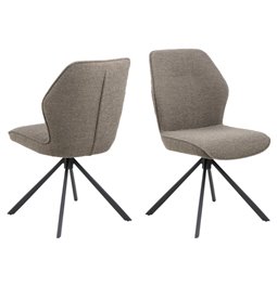 Dining chair Acura, set of 2 pcs, taupe, H88.5x51x61.5cm, seat height 49cm