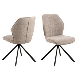 Dining chair Acura, set of 2 pcs, beige, H88.5x51x61.5cm, seat height 49cm