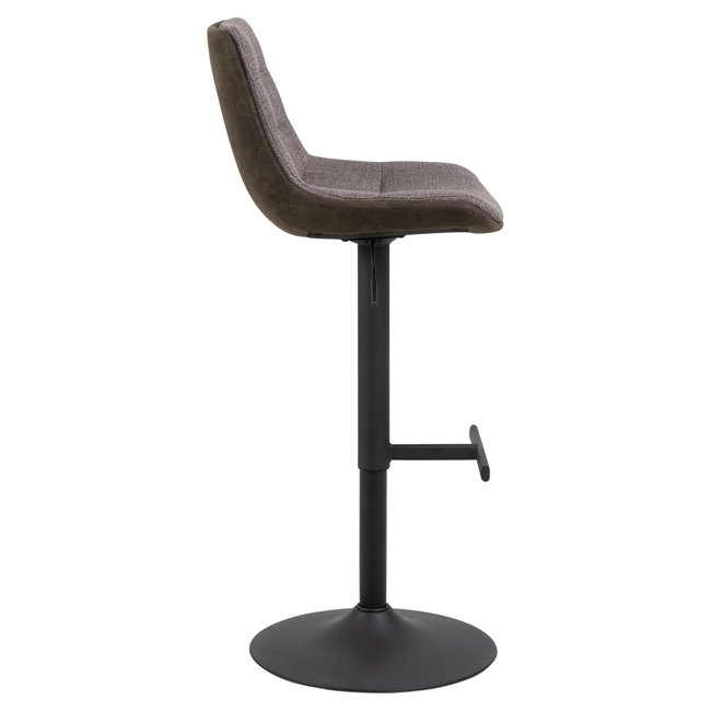 Bar stool Aisa, set of 2 pcs, grey-brown, H95x47x52.5cm, seat height 65-86cm