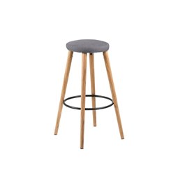 Bar stool Actor, set of 2 pcs, grey, H77x41x41cm, seat height 77cm