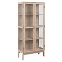 Display cabinet Alinley, oak veneer, H180x80x40cm