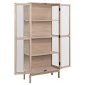 Display cabinet Alinley, oak veneer, H180x80x40cm