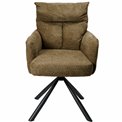 Кресло Arringo, серо-коричневое, вращающееся на 180, 95x63x57cm, высота сиденья 50cm