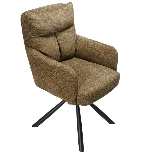 Кресло Arringo, серо-коричневое, вращающееся на 180, 95x63x57cm, высота сиденья 50cm