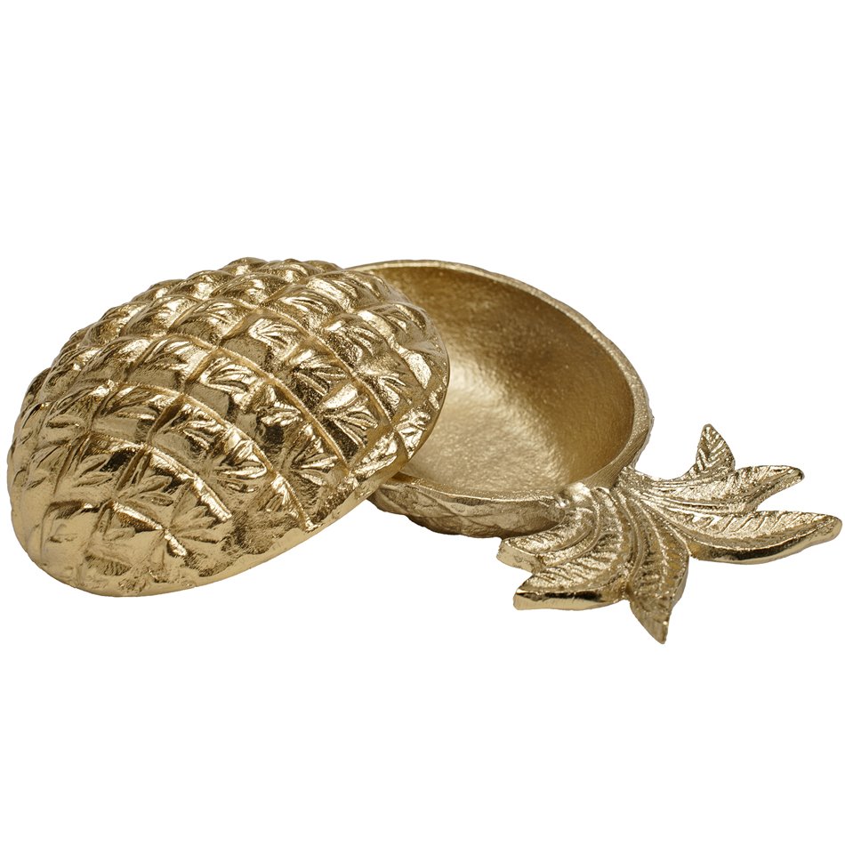 Box Pineapple, aluminium, golden, 8.8x19x10cm