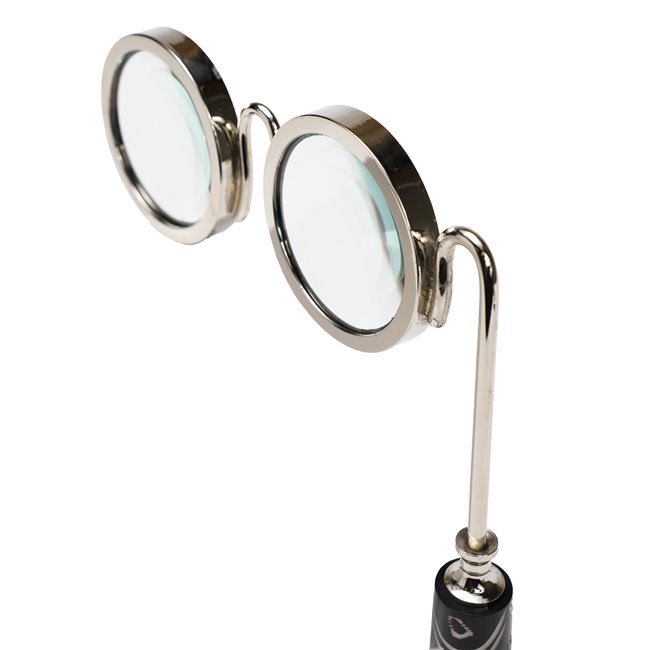Brass 2 spectacle magnifier, 17.5x22.5xH2cm