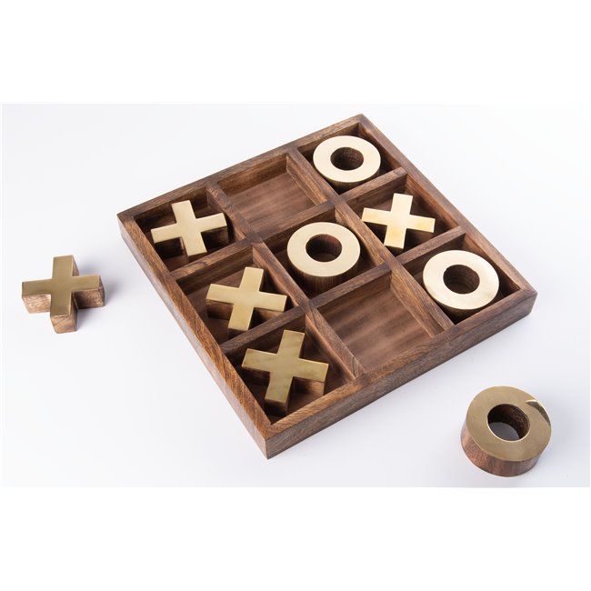 Game X and O, mango wood, 25x25xH3.5cm