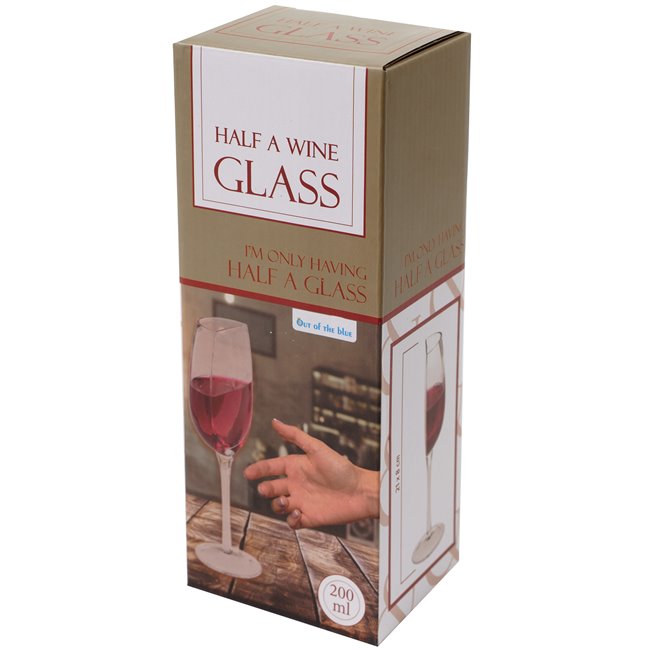Wine glass  Half a Wine Glass, 21x8cm, 200ml