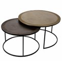 Coffee table Jarne set, 75x75x44, 65x65x39cm