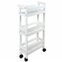 Wheels trolley White, 3 stores, H75X40x15cm