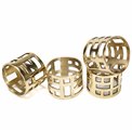 Napkin ring set 4 Jalli, brass, golden, 4.5x4.5x3cm