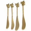 Knife set 4 Palm, brass, 14x2.5x0.25cm